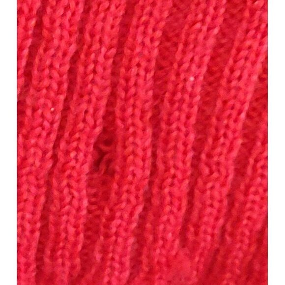 Obermeyer Vintage Men's Wool Sweater Size  Large Red Blue Patterned Ribbed - Picture 2 of 4